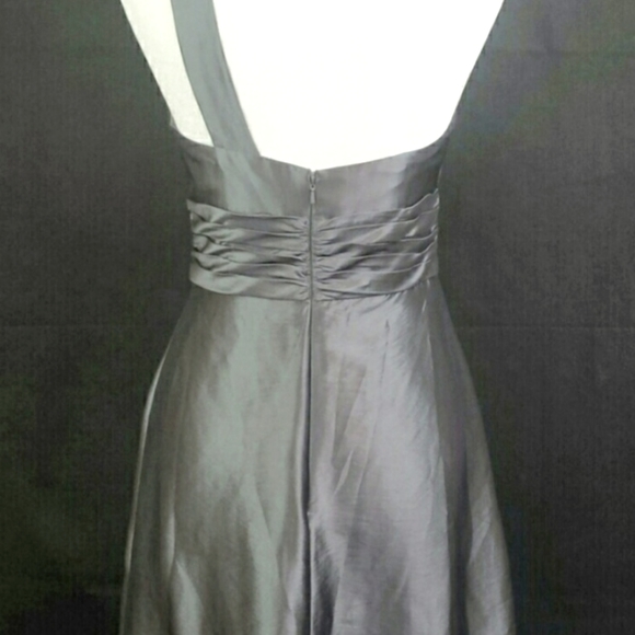 Silver One Shoulder Gown - Picture 3 of 5